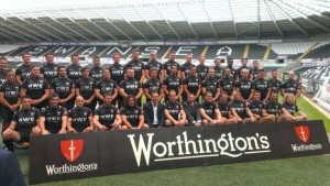 Mike and Ed with The Ospreys Squad 2013/14